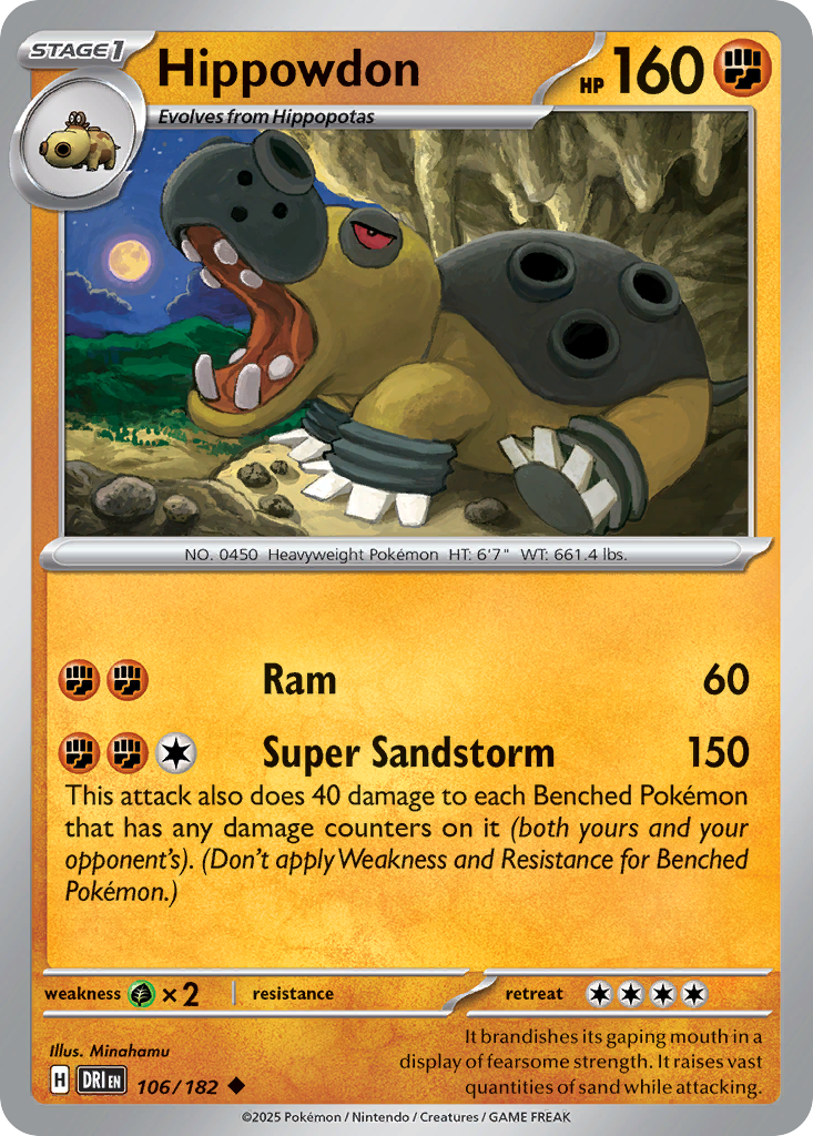 Hippowdon (Reverse Holo) 106/182