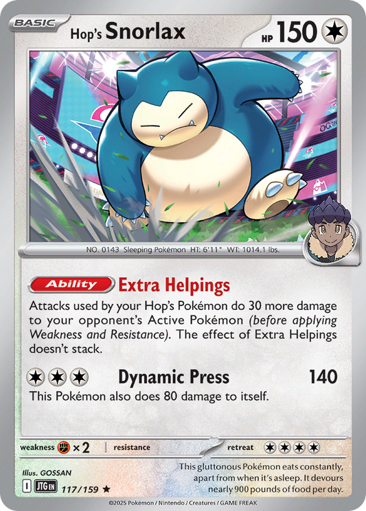 Hop's Snorlax (Holo) 117/159
