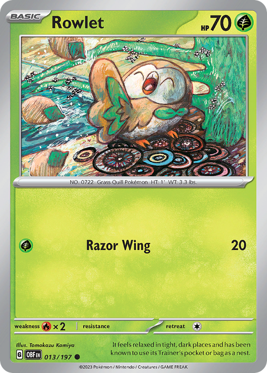 Rowlet (Reverse Holo) 013/197