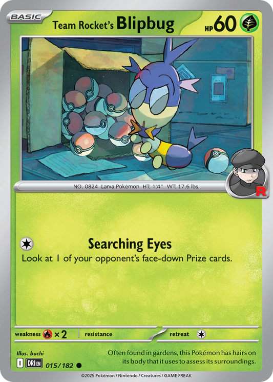 Team Rocket's Blipbug (Reverse Holo) 015/182