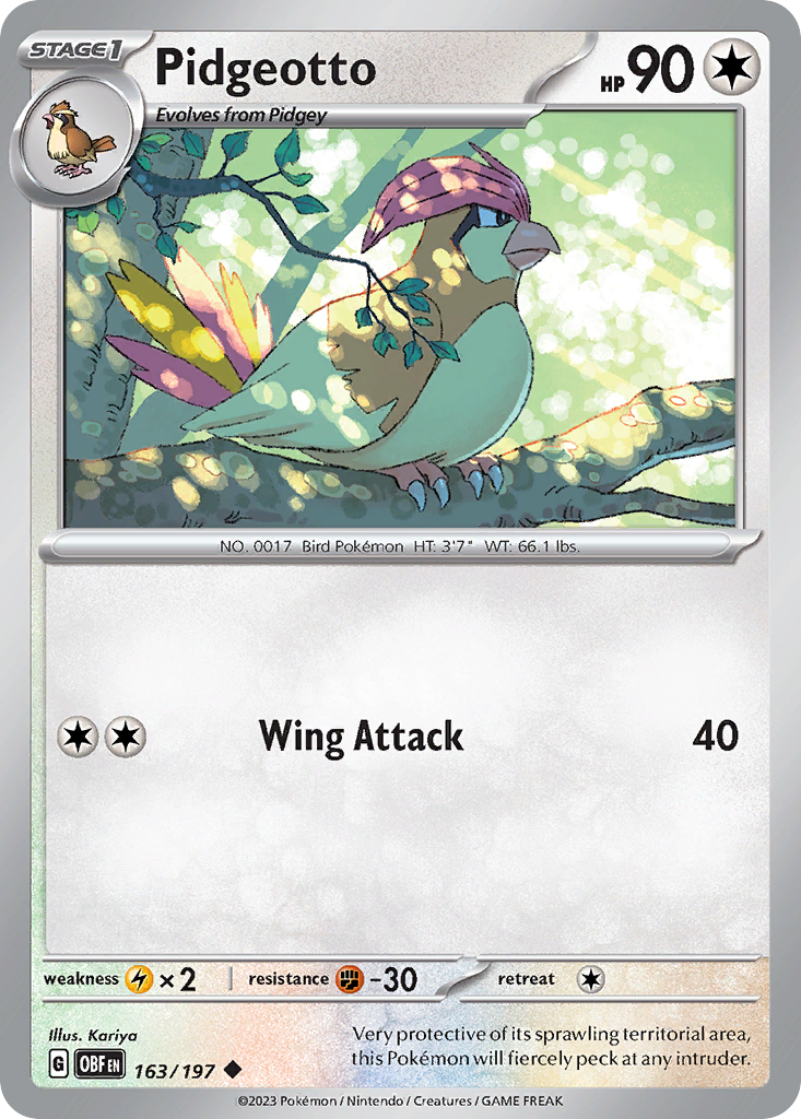 Pidgeotto (Reverse Holo) 163/197