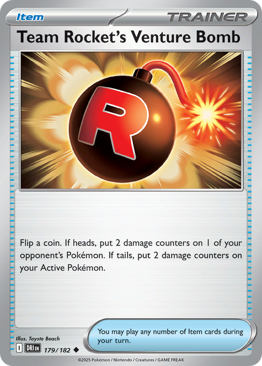 Team Rocket's Venture Bomb (Reverse Holo) 179/182