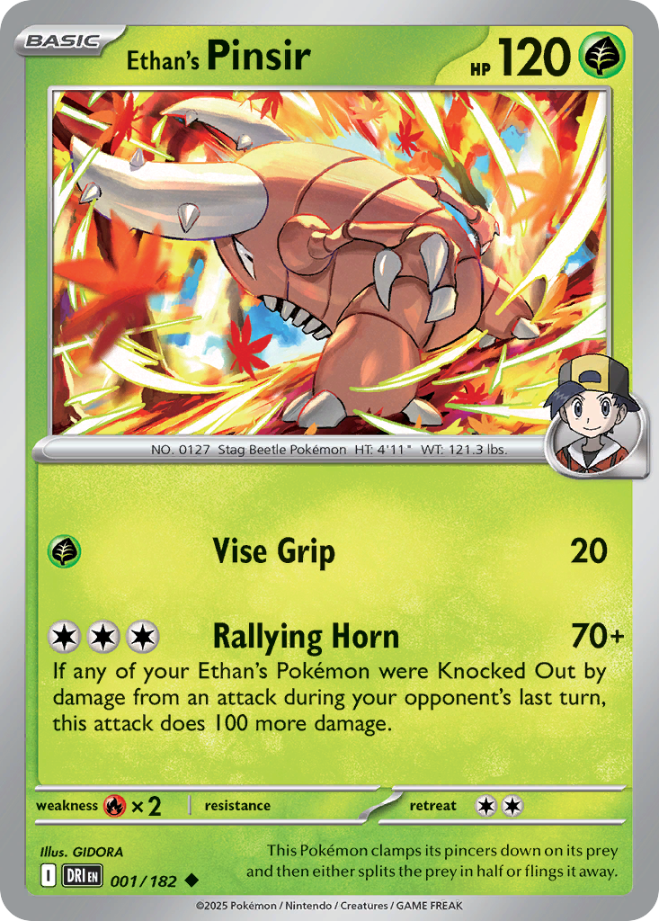 Ethan's Pinsir (Reverse Holo) 001/182