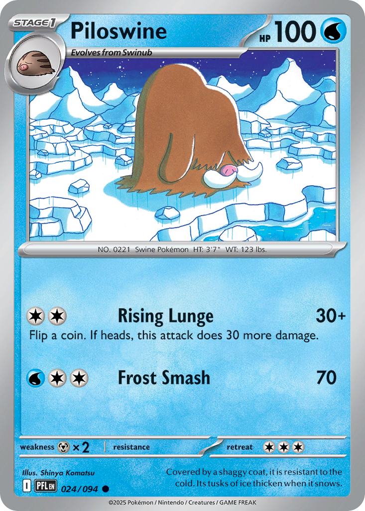 Piloswine (Reverse Holo) 24/94