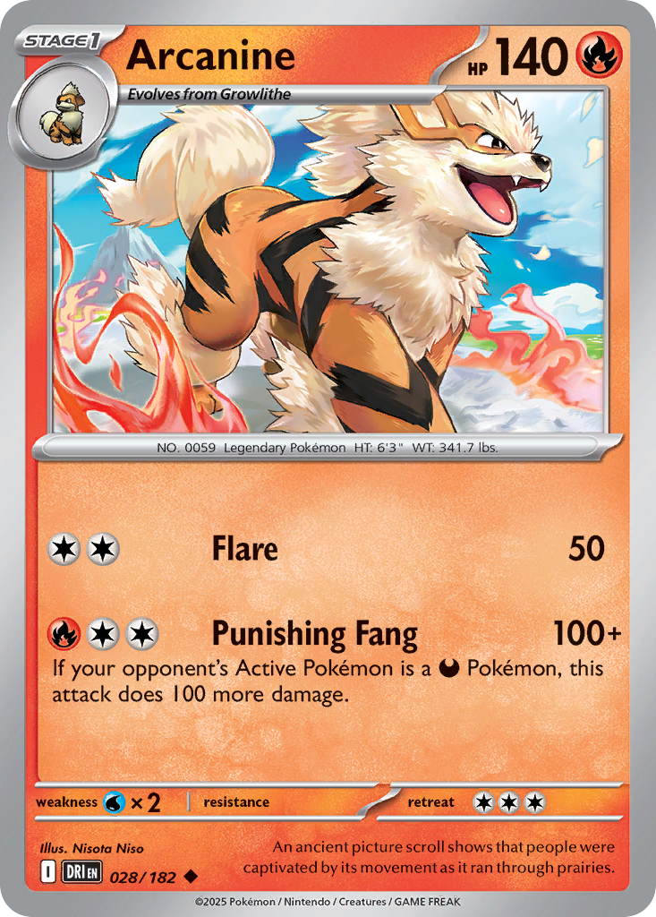 Arcanine (Reverse Holo) 028/182