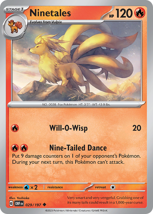Ninetales (Reverse Holo) 029/197