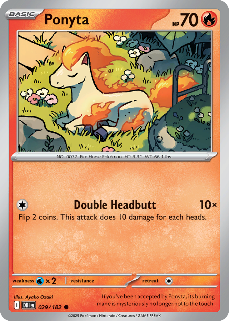 Ponyta (Reverse Holo) 029/182