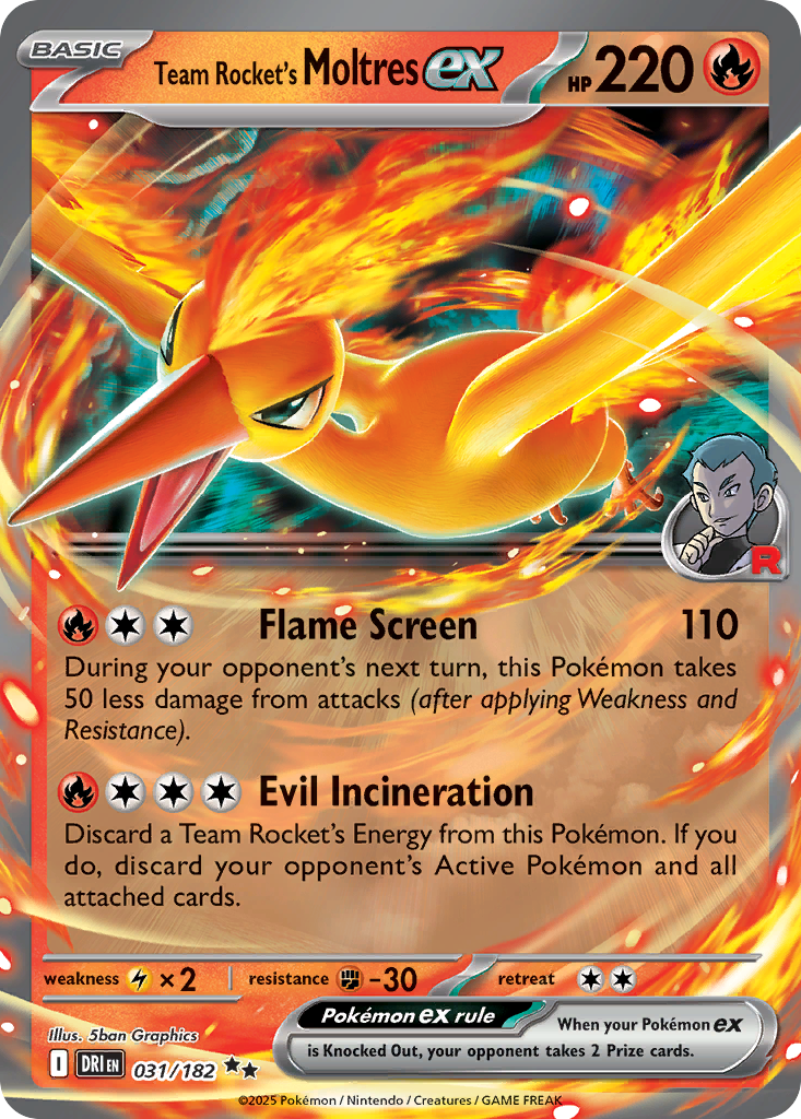Team Rocket's Moltres ex 031/182