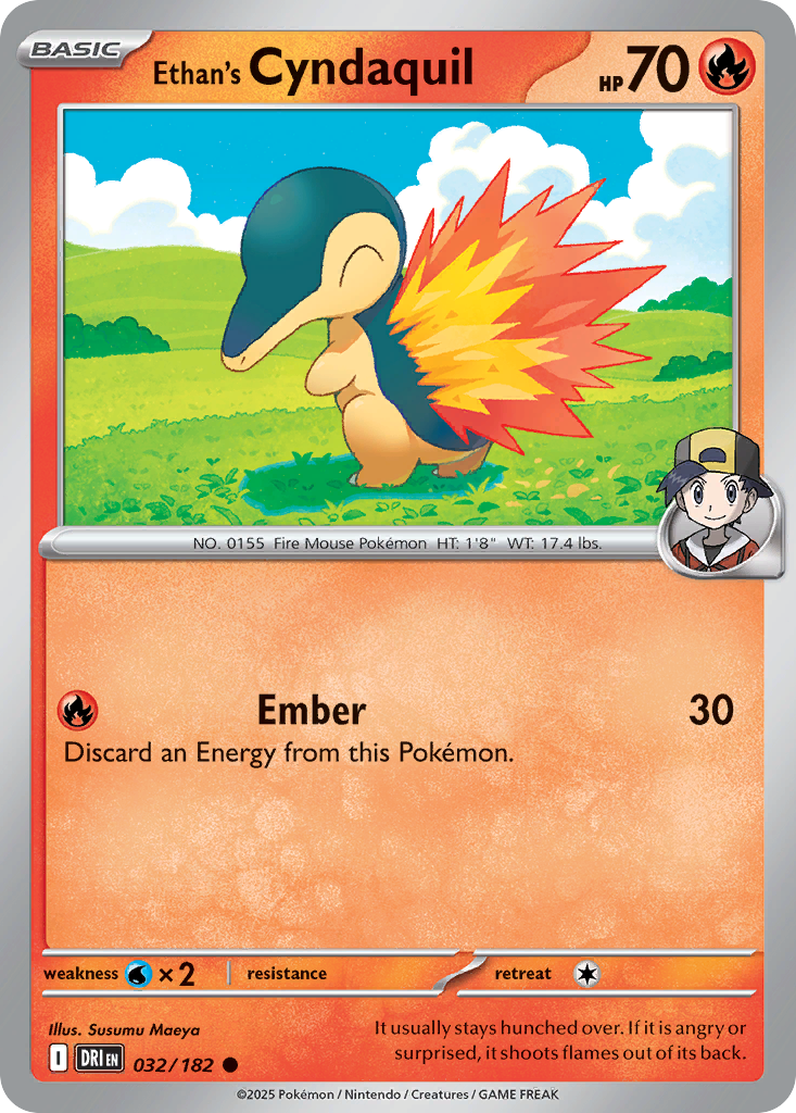 Ethan's Cyndaquil (Reverse Holo) 032/182