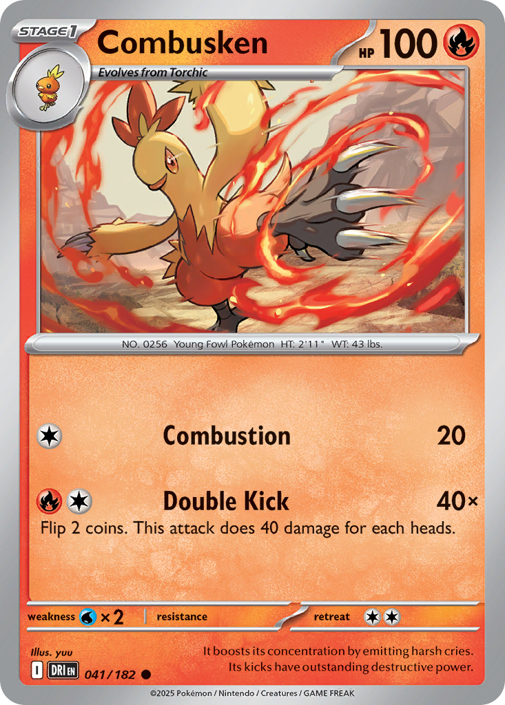 Combusken (Reverse Holo) 041/182