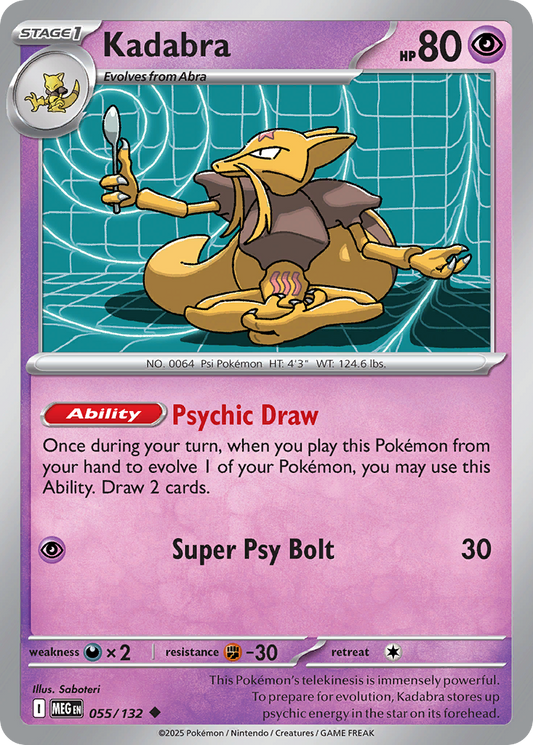 Kadabra (Reverse Holo) 055/132