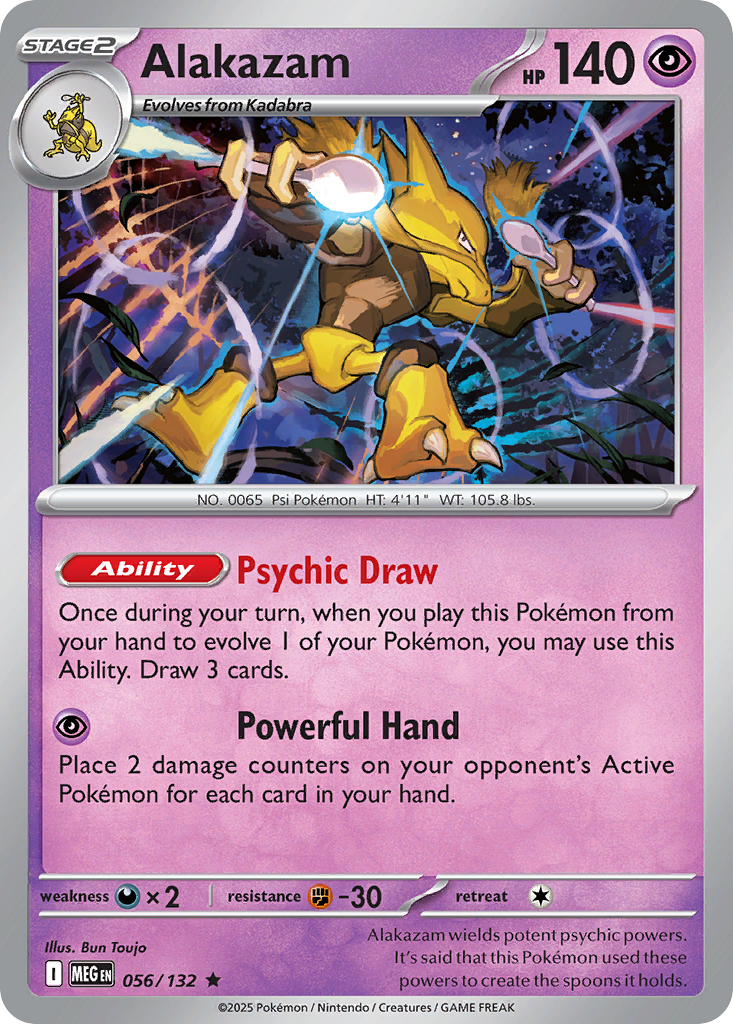 Alakazam (Reverse Holo) 056/132