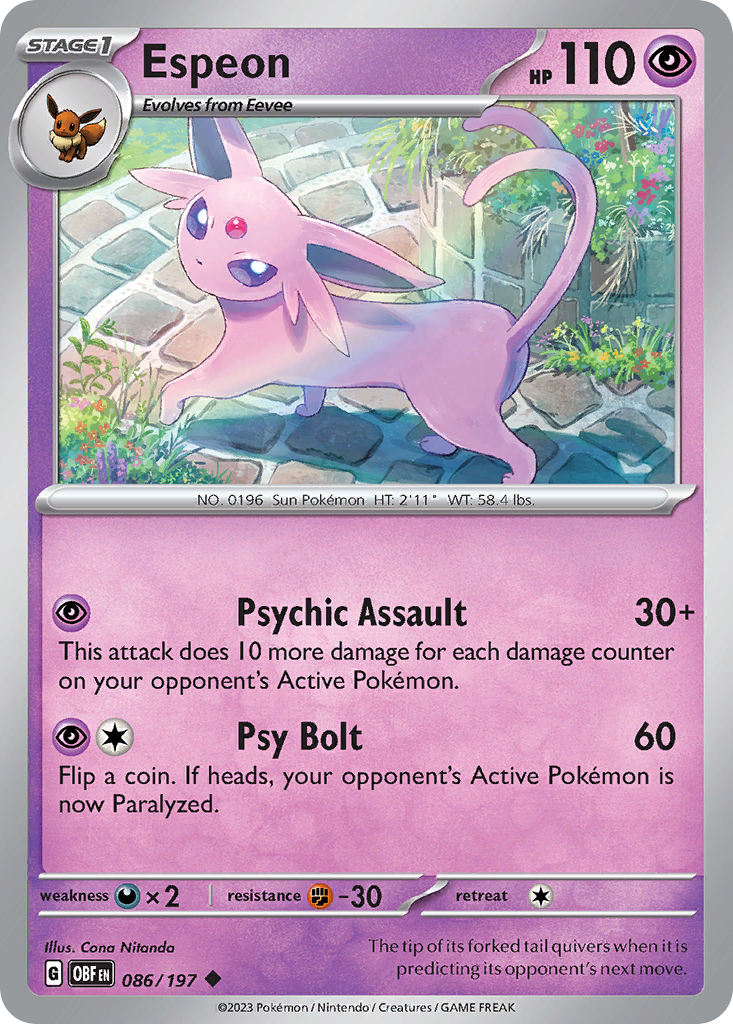 Espeon (Reverse Holo) 086/197