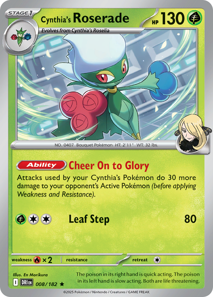 Cynthia's Roserade (Holo) 008/182