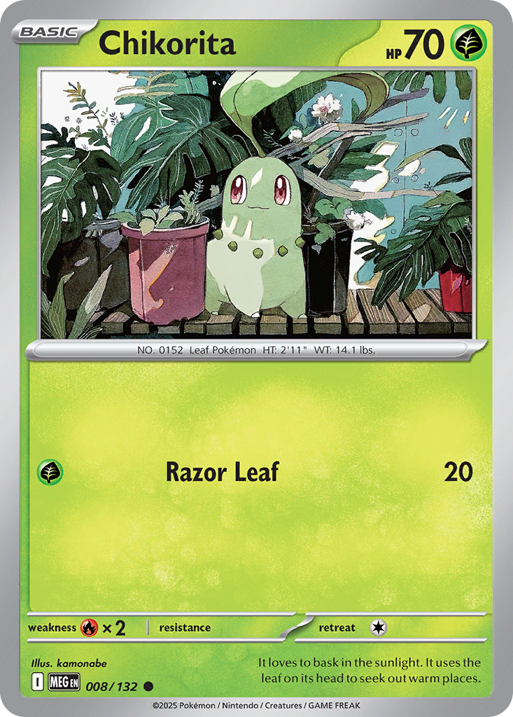 Chikorita (Reverse Holo) 008/132