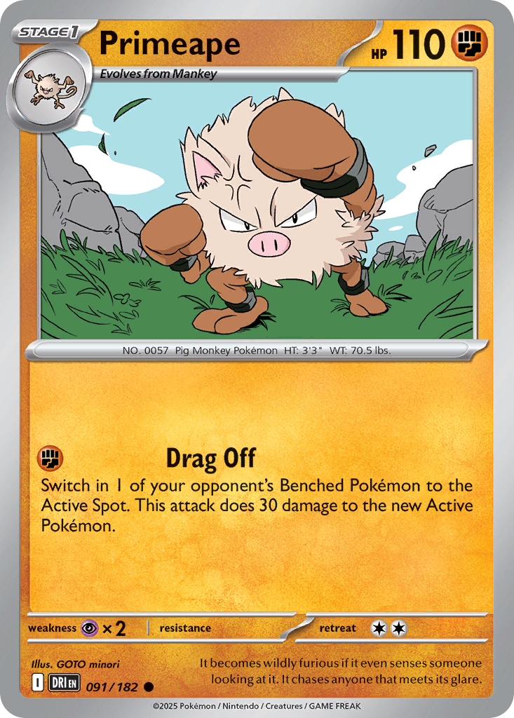Primeape (Reverse Holo) 091/182
