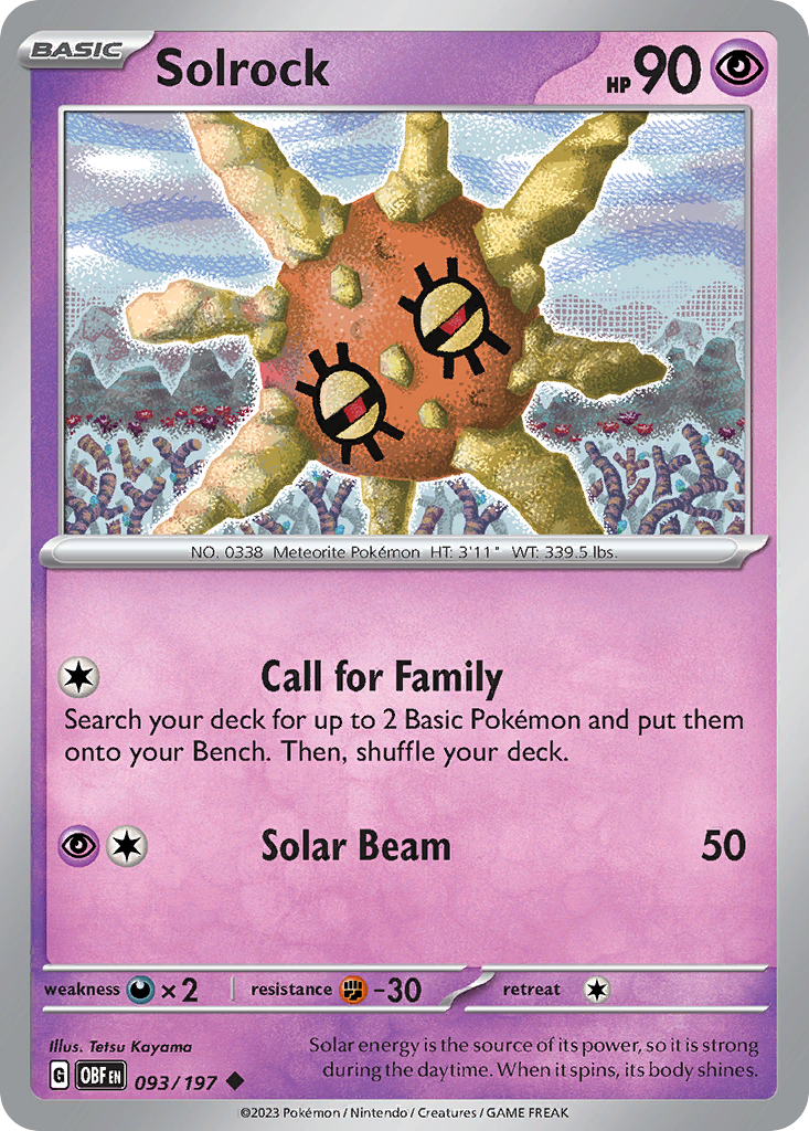 Solrock (Reverse Holo) 093/197
