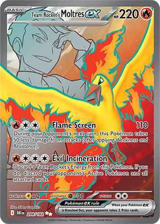 208/182 - Destined Rivals - Team Rockets Moltres ex (Full Art)