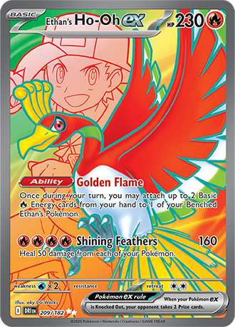 209/182 - Destined Rivals - Ethans Ho-Oh ex (Full Art)