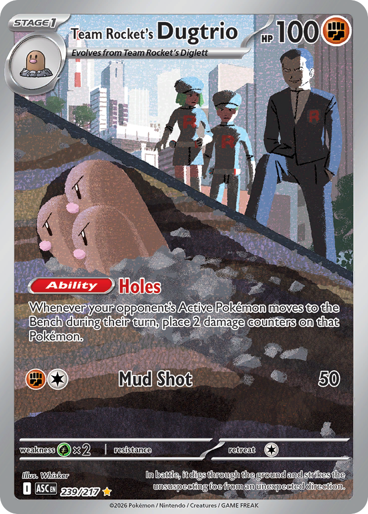 239 Team Rocket's Dugtrio - Ascended Heroes | Pokémon TCG