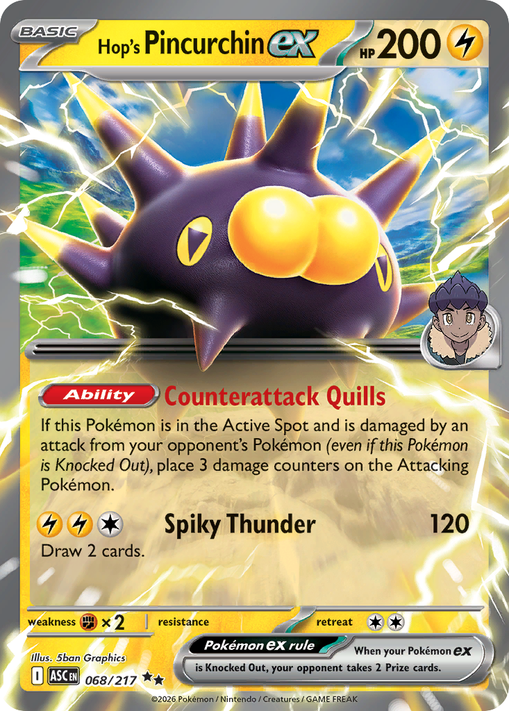068 Hop's Pincurchin ex - Ascended Heroes | Pokémon TCG