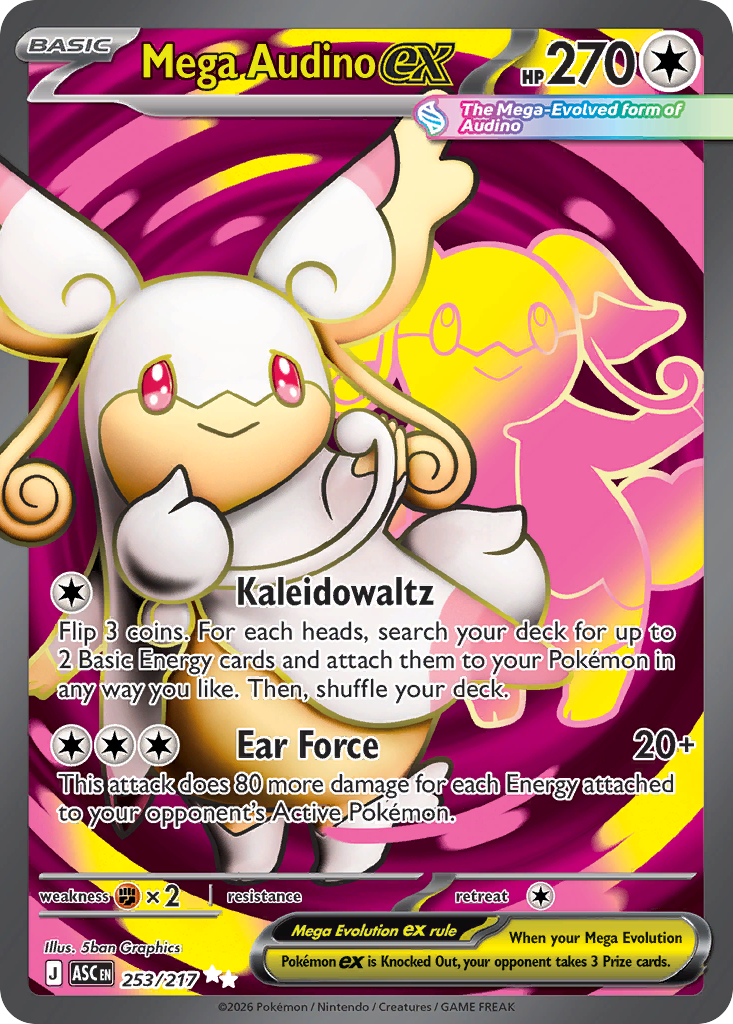 253 Mega Audino ex - Ascended Heroes | Pokémon TCG