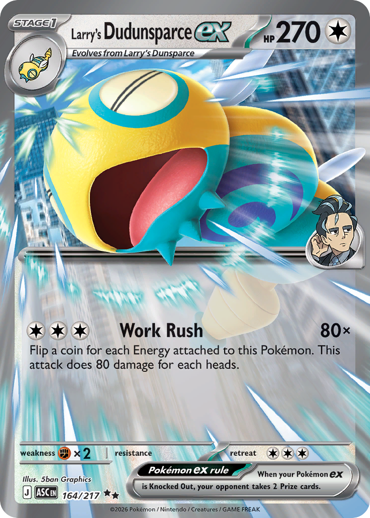 164 Larry's Dudunsparce ex - Ascended Heroes | Pokémon TCG
