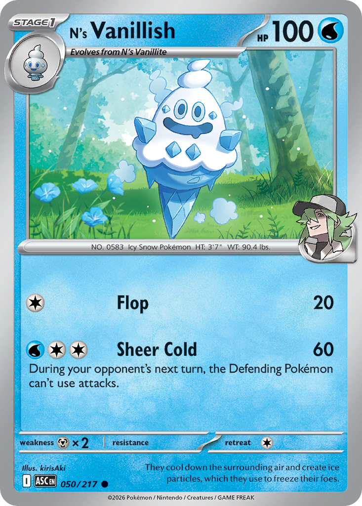 050 N's Vanillish - Ascended Heroes | Pokémon TCG