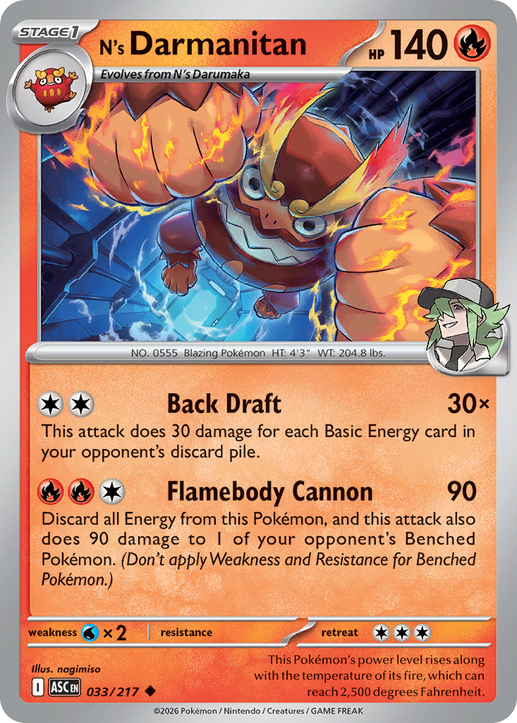 033 N's Darmanitan - Ascended Heroes | Pokémon TCG