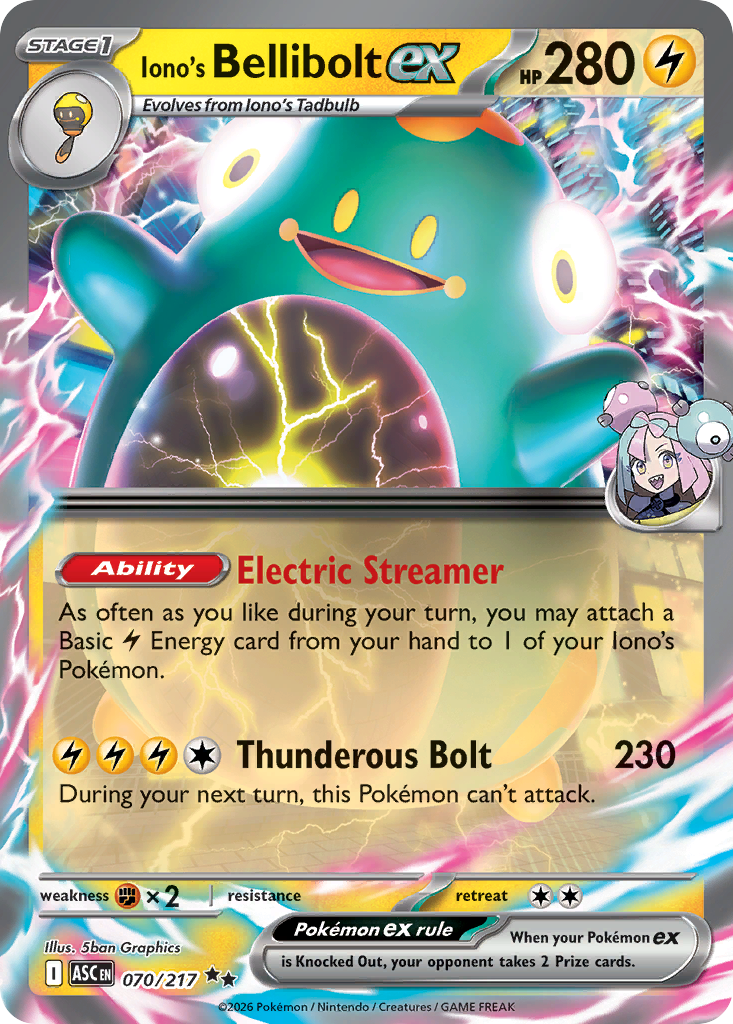 070 Iono's Bellibolt ex - Ascended Heroes | Pokémon TCG