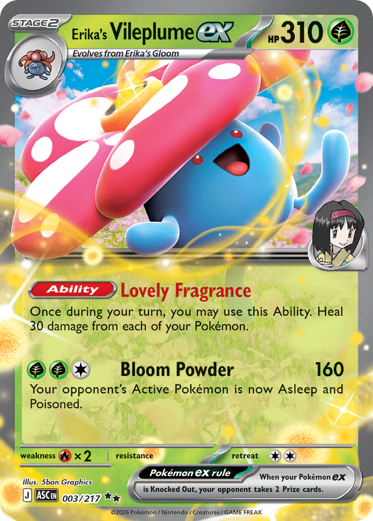003 Erika's Vileplume ex - Ascended Heroes | Pokémon TCG