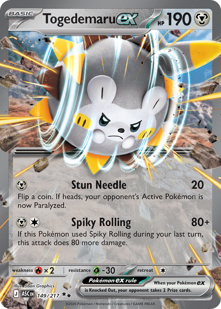 149 Togedemaru ex - Ascended Heroes | Pokémon TCG