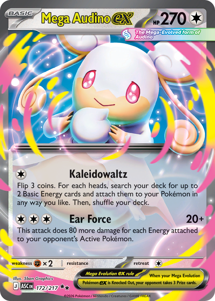 172 Mega Audino ex - Ascended Heroes | Pokémon TCG