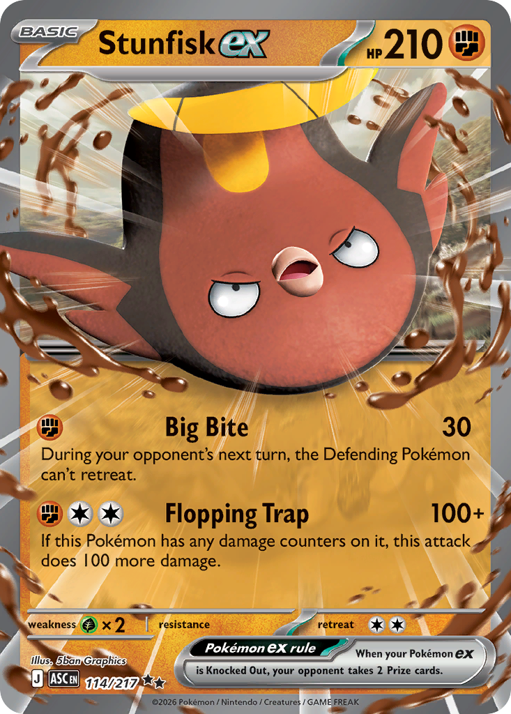 114 Stunfisk ex - Ascended Heroes | Pokémon TCG