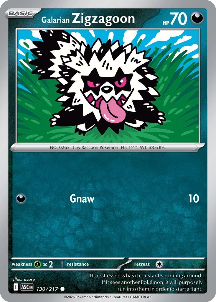 130 Galarian Zigzagoon - Ascended Heroes | Pokémon TCG