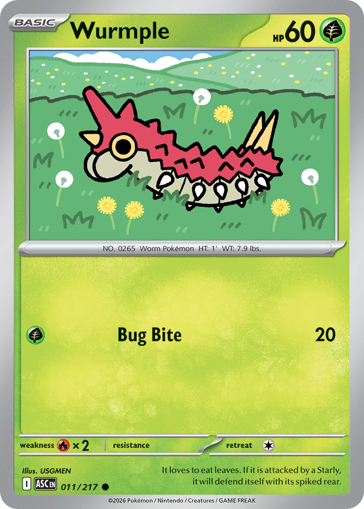 011 Wurmple - Ascended Heroes | Pokémon TCG