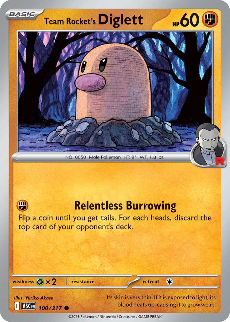 100 Team Rocket's Diglett - Ascended Heroes | Pokémon TCG