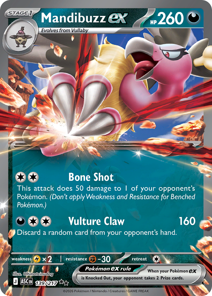 139 Mandibuzz ex - Ascended Heroes | Pokémon TCG