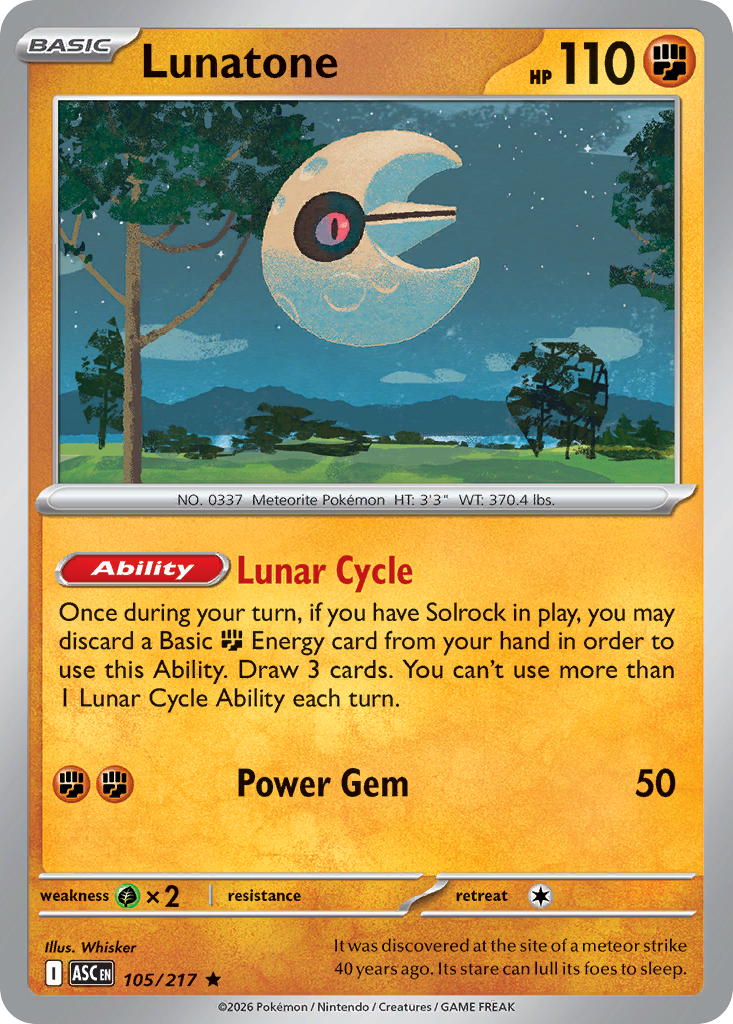 105 Lunatone - Ascended Heroes | Pokémon TCG