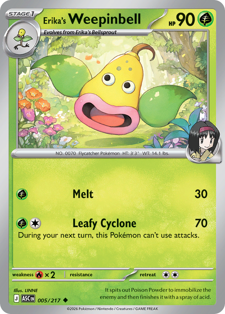 005 Erika's Weepinbell - Ascended Heroes | Pokémon TCG