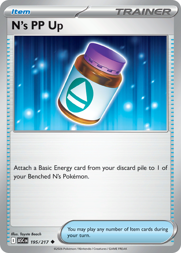 195 N's PP Up - Ascended Heroes | Pokémon TCG
