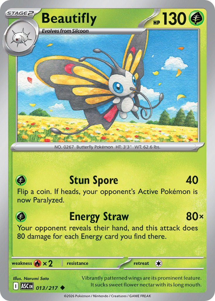 013 Beautifly - Ascended Heroes | Pokémon TCG
