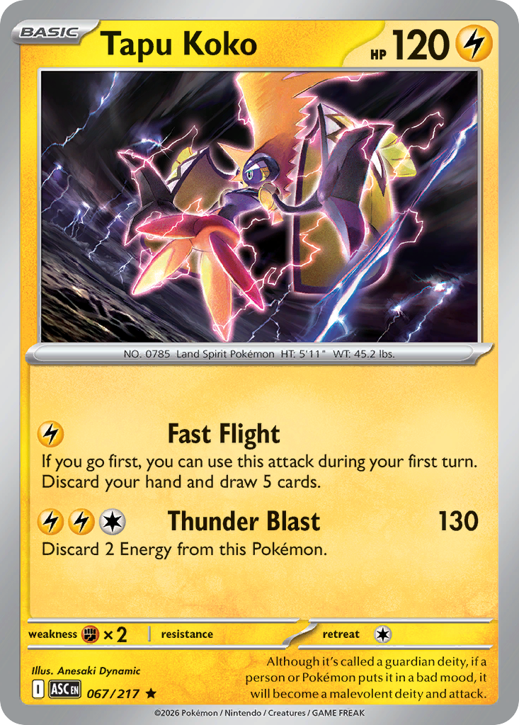 067 Tapu Koko - Ascended Heroes | Pokémon TCG