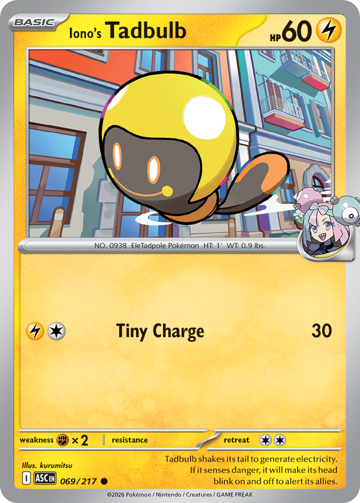 069 Iono's Tadbulb - Ascended Heroes | Pokémon TCG