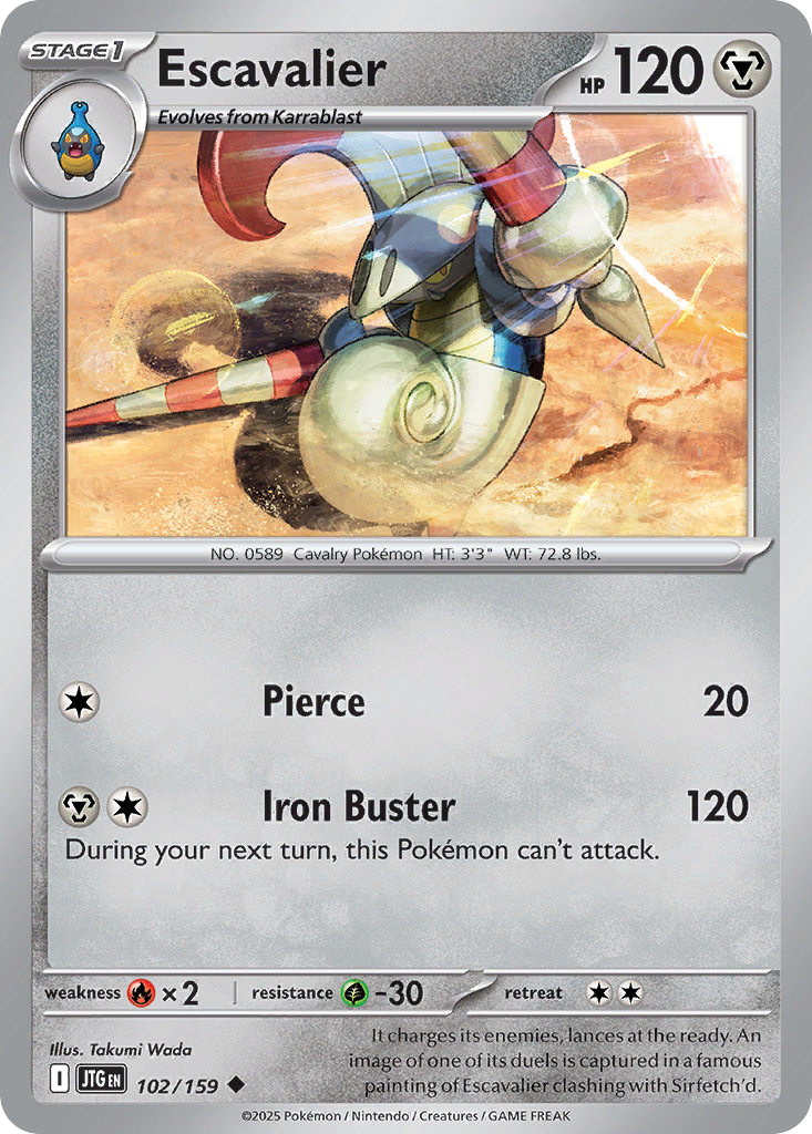 Escavalier (Reverse Holo) 102/159