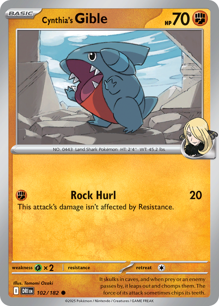 Cynthia's Gible (Reverse Holo) 102/182