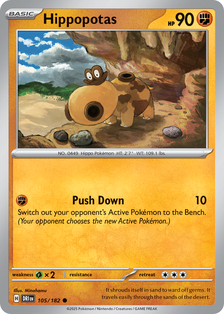 Hippopotas (Reverse Holo) 105/182
