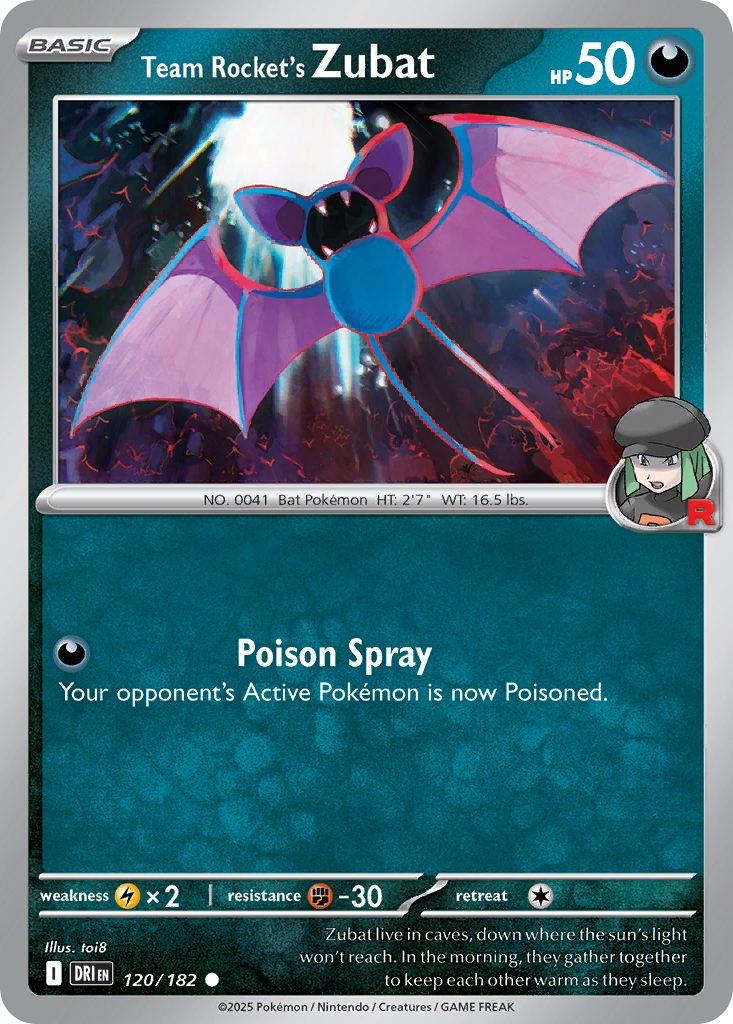 Team Rocket's Zubat (Reverse Holo) 120/182