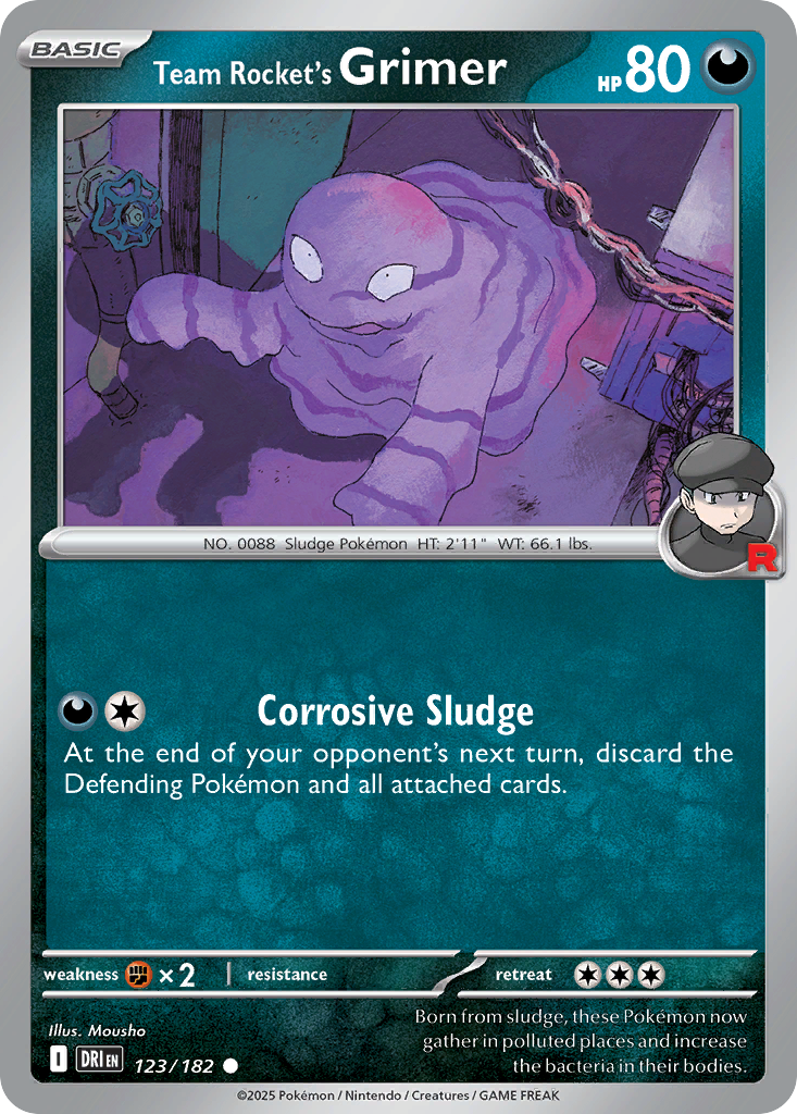 Team Rocket's Grimer (Reverse Holo) 123/182