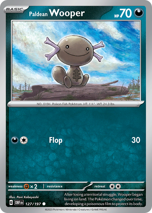 Paldean Wooper (Reverse Holo) 127/197